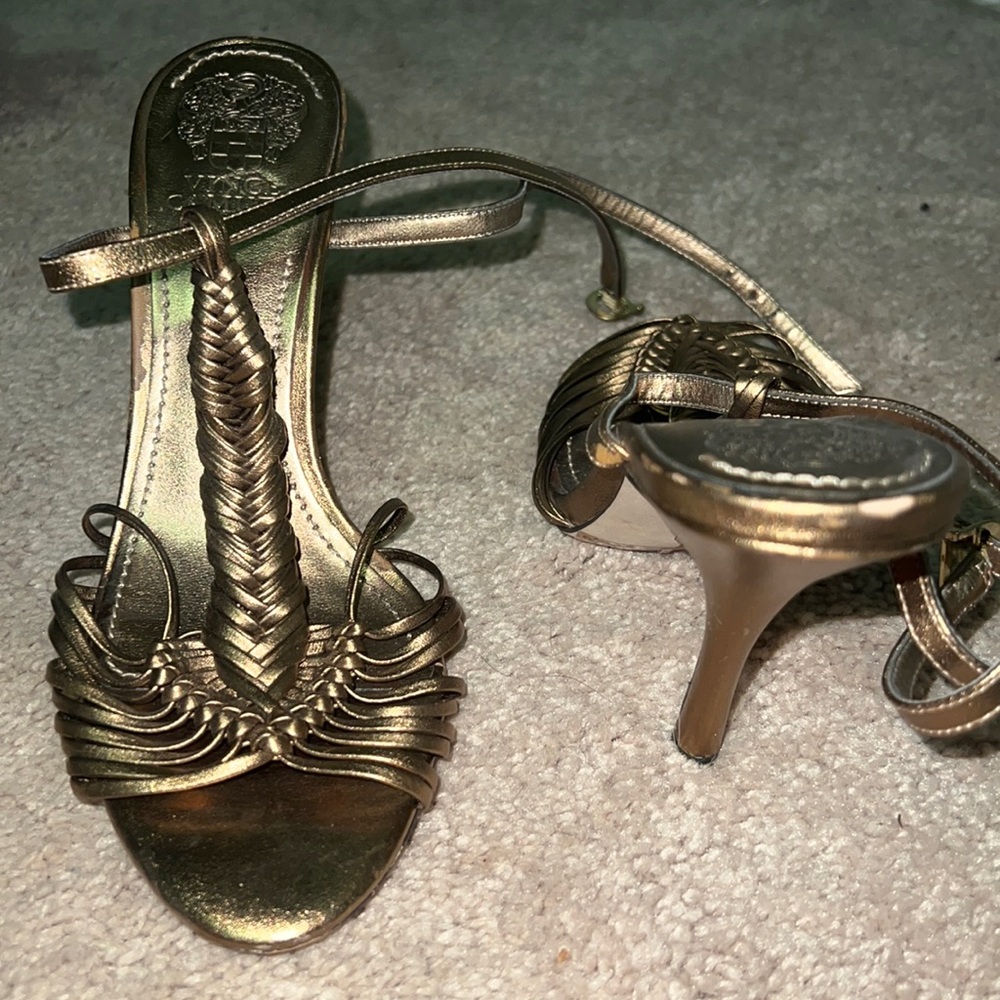 Vince Camino gold heels